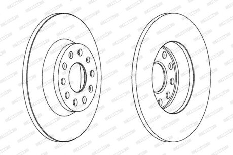 Задний тормозной диск ferodo DDF1306C