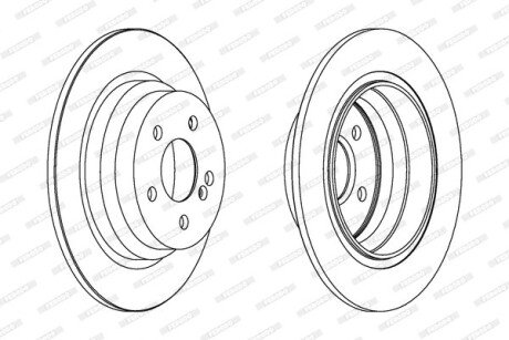 Задний тормозной диск ferodo DDF1308C