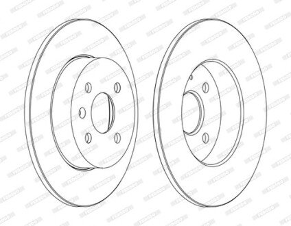 Задний тормозной диск ferodo DDF1313C