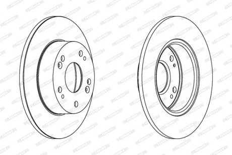 Задній гальмівний (тормозний) диск ferodo DDF1390