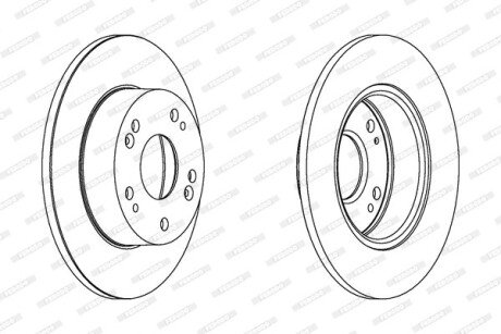 Задний тормозной диск ferodo DDF1390C
