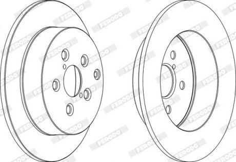 Задній гальмівний (тормозний) диск ferodo DDF1406