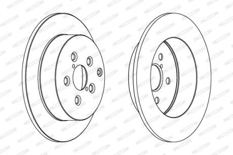 Задній гальмівний (тормозний) диск ferodo DDF1406C