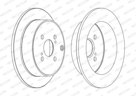 Задній гальмівний (тормозний) диск ferodo DDF1409C на Тойота Королла е150