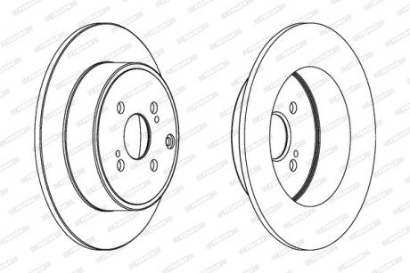 Задній гальмівний (тормозний) диск ferodo DDF1421