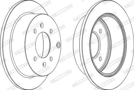 Задній гальмівний (тормозний) диск ferodo DDF1448 на Hyundai Матрикс