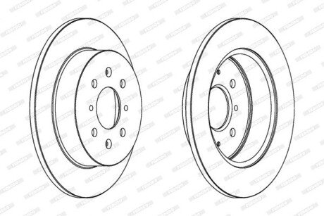 Задній гальмівний (тормозний) диск ferodo DDF1466C