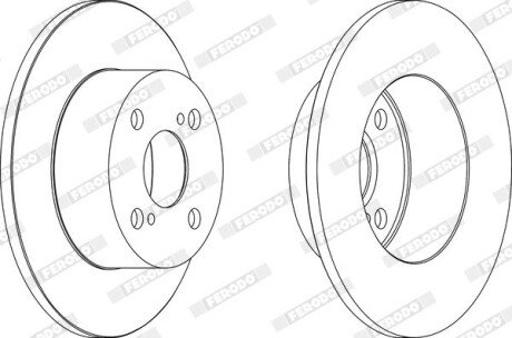 Задній гальмівний (тормозний) диск ferodo DDF1487