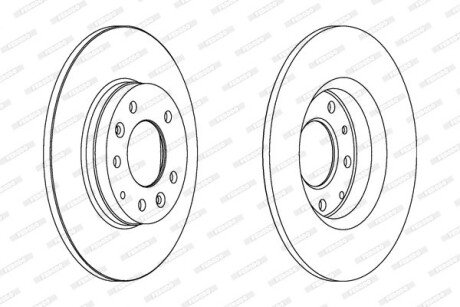 Задній гальмівний (тормозний) диск ferodo DDF1500