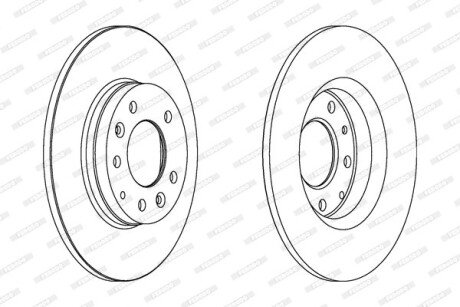 Задний тормозной диск ferodo DDF1500C
