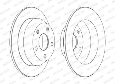 Задній гальмівний (тормозний) диск ferodo DDF1553C