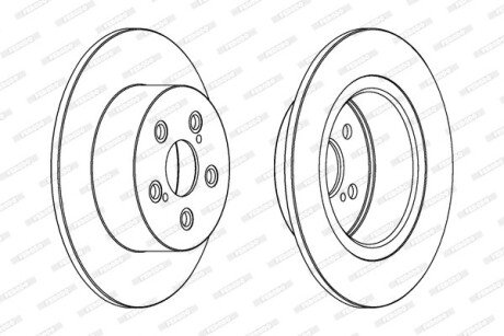 Задній гальмівний (тормозний) диск ferodo DDF1556C на Тойота Авенсис т22