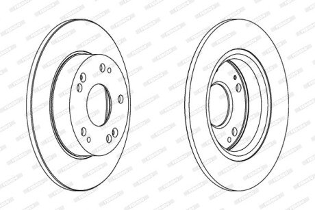 Задний тормозной диск ferodo DDF1558C