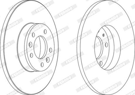 Задній гальмівний (тормозний) диск ferodo DDF1602
