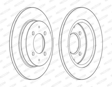 Задний тормозной диск ferodo DDF1622C