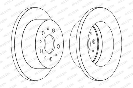 Задний тормозной диск ferodo DDF1653