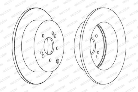 Задній гальмівний (тормозний) диск ferodo DDF1671C