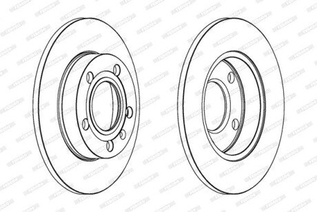 Задній гальмівний (тормозний) диск ferodo DDF1709C