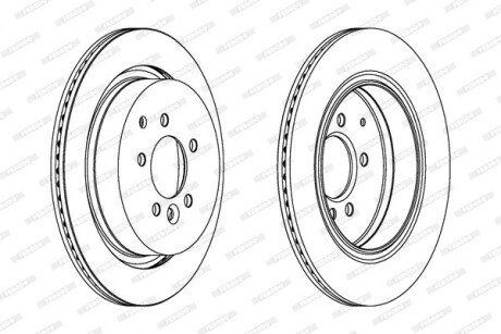 Задний тормозной диск ferodo DDF1752