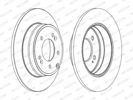 Задній гальмівний (тормозний) диск ferodo DDF1787C