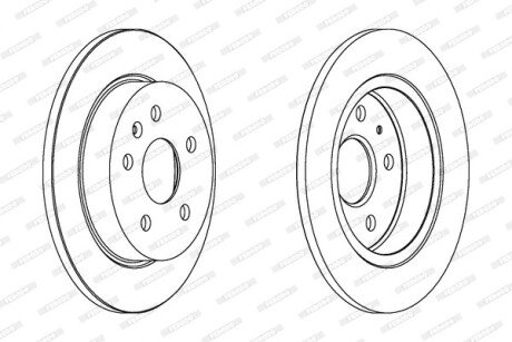 Задний тормозной диск ferodo DDF1804C