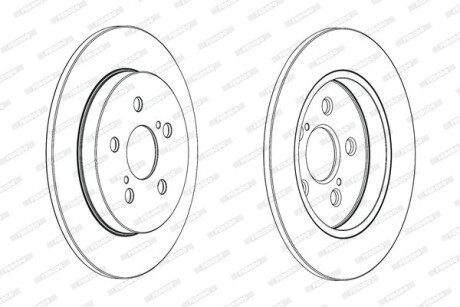 Задний тормозной диск ferodo DDF1875C