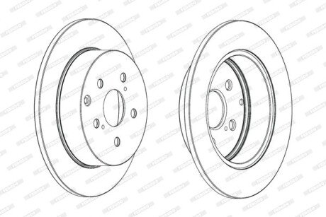 Задній гальмівний (тормозний) диск ferodo DDF1881C