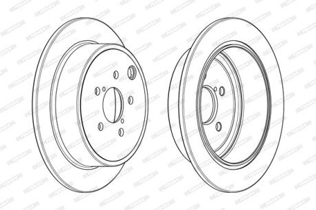 Задний тормозной диск ferodo DDF1883C