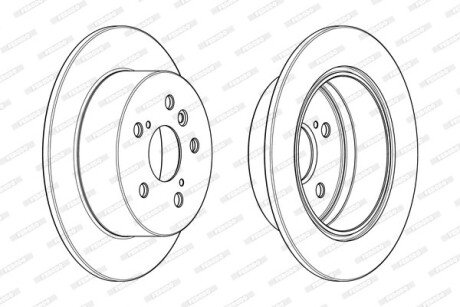 Задній гальмівний (тормозний) диск ferodo DDF1980C
