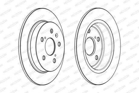 Задній гальмівний (тормозний) диск ferodo DDF2067C
