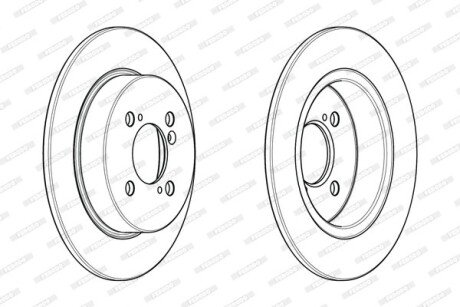 Задній гальмівний (тормозний) диск ferodo DDF2071C на Сузуки Свифт