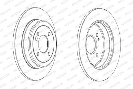 Задній гальмівний (тормозний) диск ferodo DDF2090C на Хендай Солярис