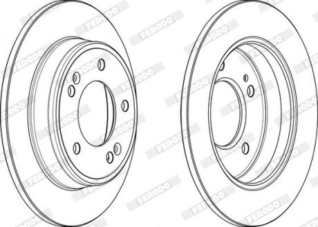 Задній гальмівний (тормозний) диск ferodo DDF2193C на Киа Сид jd