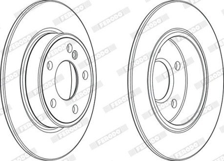 Задний тормозной диск ferodo DDF2335C на Мерседес CLA-Class C117/X117