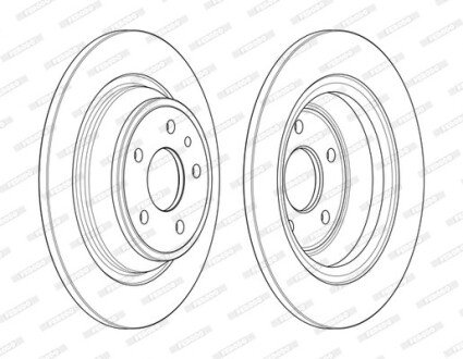 Задній гальмівний (тормозний) диск ferodo DDF2338C