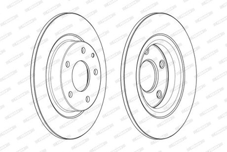 Задний тормозной диск ferodo DDF2477C
