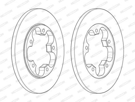 Задний тормозной диск ferodo DDF2484C