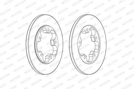 Задній гальмівний (тормозний) диск ferodo DDF2484C на Форд Транзит