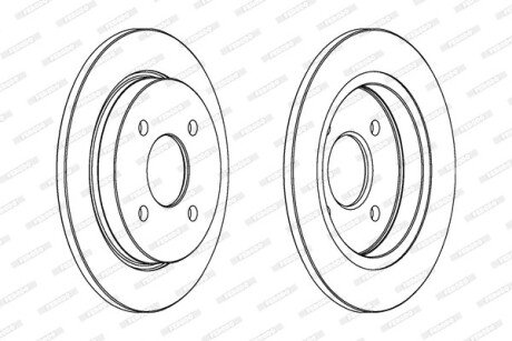 Задній гальмівний (тормозний) диск ferodo DDF281C
