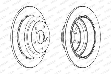 Задний тормозной диск ferodo DDF678C
