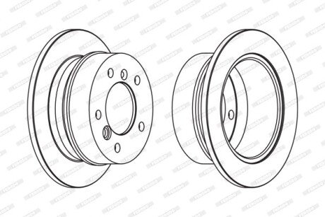 Задний тормозной диск ferodo FCR230A на Фольксваген Лт 28