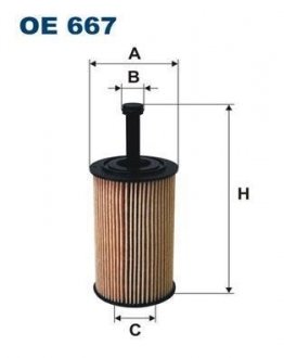 Масляний фільтр filtron OE 667/1