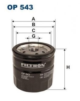 Масляный фильтр filtron OP 543/1