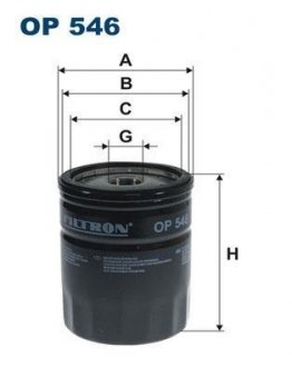 Масляний фільтр filtron OP 546/1