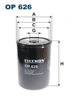 Масляный фильтр filtron OP 626/3