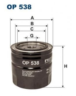 Масляний фільтр filtron OP 538