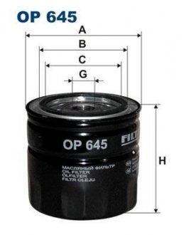 Масляний фільтр filtron OP 645