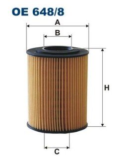 Масляный фильтр filtron OE 648/8 на Опель Астра h