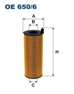 Масляний фільтр filtron OE650/6 на Ауди Q7