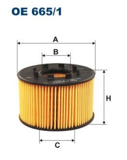 Масляный фильтр filtron OE 665/1 на Форд Мондео 3